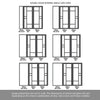 Room Divider - Handmade Eco-Urban® Isla Door Pair DD6429C - Clear Glass - Premium Primed - Colour & Size Options