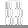 Room Divider - Handmade Eco-Urban® Jura Door Pair DD6431F - Frosted Glass - Premium Primed - Colour & Size Options