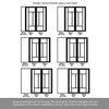 Room Divider - Handmade Eco-Urban® Morningside Door Pair DD6437C - Clear Glass - Premium Primed - Colour & Size Options