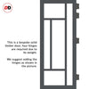 Urban Ultimate® Room Divider Portobello 5 Pane Door Pair DD6438F - Frosted Glass with Matching Side - Colour & Size Options