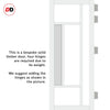 Urban Ultimate® Room Divider Portobello 5 Pane Door DD6438CF Clear Glass(1 FROSTED PANE) with Matching Side - Colour & Size Options
