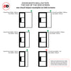Bespoke Room Divider - Eco-Urban® Breda Door DD6439F - Frosted Glass with Full Glass Side - Premium Primed - Colour & Size Options