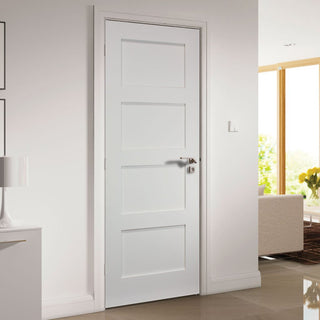 Image: Coventry shaker style white primed interior door