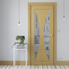 Bespoke Sorrento Oak Internal Door - Clear Glass - Prefinished