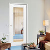 Bespoke Denver White Primed Shaker Internal Door - Clear Glass