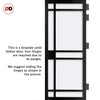 Handmade Eco-Urban Leith 9 Pane Solid Wood Internal Door UK Made DD6316SG - Frosted Glass - Eco-Urban® Shadow Black Premium Primed