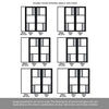 Room Divider - Handmade Eco-Urban® Arran Door Pair DD6432CF Clear Glass (2 FROSTED PANES) - Premium Primed - Colour & Size Options
