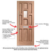 York Meranti Hardwood Wooden Front Door - Toughened Double Glazing