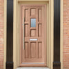 York Meranti Hardwood Wooden Front Door - Toughened Double Glazing