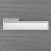 Tupai Rapido VersaLine Tobar Lever on Long Rose - Polished Stainless Steel Decorative Plate - Satin Chrome