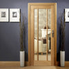 Fire Rated Worcester 3 Pane Oak Door - Clear Glass - 1/2 Hour Fire Rated