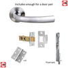 Double Door Pack Nevada Status Lever on Round Rose Satin Chrome Combo Handle & Accessory Pack