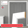 Made to Size Double Interior White Primed Door Lining Frame and Simple Architrave Set