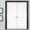 Bespoke Seville White Primed Flush Internal Door Pair