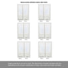 Room Divider - Downham Bevelled Clear Glass White Primed Door with Single Side