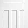 LPD Joinery White Fire Door, DX 30's Shaker Panelled Door - 1/2 Hour Rated - White Primed