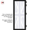 Artisan Solid Wood Internal Door - Union Jack Flag 6mm Clear Glass - Obscure Printed Design - Eco-Urban® 6 Premium Primed Colour Choices