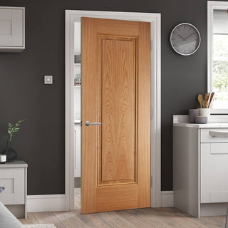 Image: eindhoven 1 panel oak door prefinished