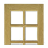 Ely Oak Double Evokit Pocket Door Detail - Clear Bevelled Glass - Unfinished