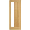 Ely Oak 1SL Internal Door Pair - Clear Glass - Prefinished