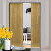 Ely Oak Absolute Evokit Double Pocket Doors - Prefinished