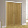 Ely Real American White Oak Veneer Door Pair - Prefinished
