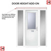 Cottage Style Escala 1 Composite Front Door Set with Double Side Screen - Clear Glass - Shown in White
