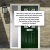 Premium Composite Front Door Set with One Side Screen - Esprit 2 Winestead Green Glass - Shown in Green
