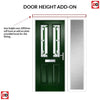 Premium Composite Front Door Set with One Side Screen - Esprit 2 Winestead Green Glass - Shown in Green