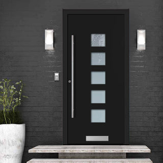 Image: External ThruSafe Aluminium Front Door - 43805 Plain - 7 Colour Options