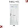 Premium Composite Front Door Set - Camarque 2 Mirage Glass - Shown in Red