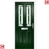 Premium Composite Front Door Set - Esprit 2 Winestead Green Glass - Shown in Green
