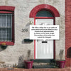 Premium Composite Front Door Set - Mulsanne 1 Diamond Black Glass - Shown in White