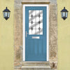 Premium Composite Front Door Set - Mulsanne 1 Diamond Grey Glass - Shown in Pastel Blue