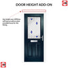 Premium Composite Front Door Set - Mulsanne 1 Kupang Blue Glass - Shown in Blue