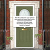 Premium Composite Front Door Set - Snipe 1 Veneto Glass - Shown in Reed Green