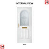 Premium Composite Front Door Set - Snipe 1 Veneto Glass - Shown in Reed Green