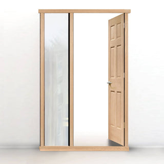 Image: External XL Joinery Oak Door Frame with Single Side Aperture