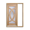 Majestic Oak Door and Frame Set - Zinc Double Glazing - One Unglazed Side Screen, From LPD Joinery