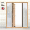 External LPD Universal Oak Door Frame - Shown with Twin Side Apertures