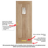 Suffolk Oak External Front Door - Part Obscure Double Glazing