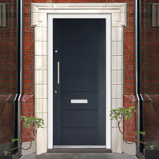 Image: GRP Grey Modica Composite Front Door - No Frame or Fittings