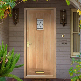 Image: Cottage External Oak Front Door - Bevel Tri Glazed
