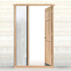 External LPD Universal Oak Door Frame - Shown with Single Side Aperture