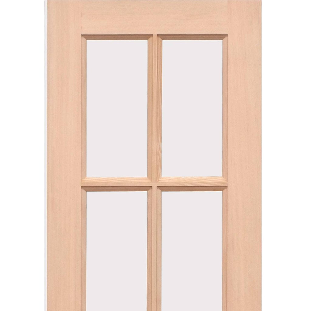 EXTERIOR Hemlock GTP 2 Panel Door Pair Fit Your Own Glass