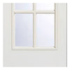 SA 10 Pane Moulded Grained White Door Pair - Clear Glass