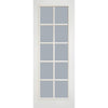 Moulded 10 Pane Door - Clear Glass - White Primed
