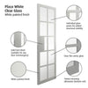 JB Kind Industrial Plaza White Internal Door - Clear Glass - Prefinished