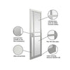 JB Kind Industrial City White Internal Door - Clear Glass - Prefinished