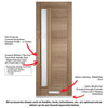 Goodwood External Oak Front Door - Frosted Double Glazing